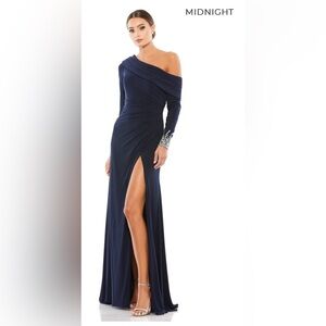 Stunning Jewel Cuffed Asymmetrical Dress by Mac Duggal NWT # 12527